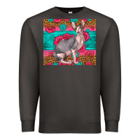 Smoke Pink Glitter And Roses Sphynx Cat Premium Sweatshirt - LillyAllenDesigns