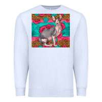White Pink Glitter And Roses Sphynx Cat Premium Sweatshirt - LillyAllenDesigns