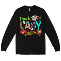 Black lunch lady crew Long Sleeve Tee - AdoDesignShop