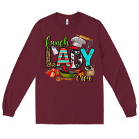 Burgundy lunch lady crew Long Sleeve Tee - AdoDesignShop