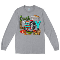 Heather Grey lunch lady crew Long Sleeve Tee - AdoDesignShop