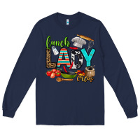 Navy lunch lady crew Long Sleeve Tee - AdoDesignShop