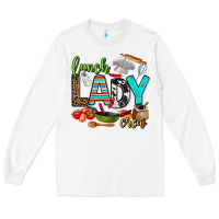 White lunch lady crew Long Sleeve Tee - AdoDesignShop