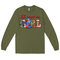 Army Green All American girl Long Sleeve Tee - Neo Western