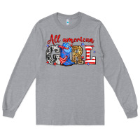 Heather Grey All American girl Long Sleeve Tee - Neo Western