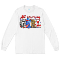White All American girl Long Sleeve Tee - Neo Western
