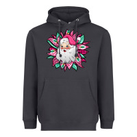 Smoke pink Christmas Santa Claus sunflower Heavyweight Hoodie - Jasminsmagicworld