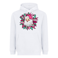 White pink Christmas Santa Claus sunflower Heavyweight Hoodie - Jasminsmagicworld