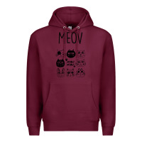 Burgundy Meow Premium Hoodie - Bettercallsaul