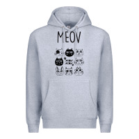 Heather Grey Meow Premium Hoodie - Bettercallsaul