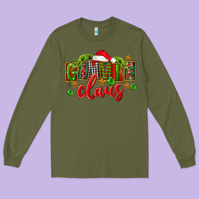 Christmas Gimmie Claus Long Sleeve Tee Designed By Fadigitalartstudio