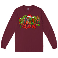 Burgundy Christmas gimmie claus Long Sleeve Tee - FaDigitalArtStudio