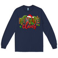 Navy Christmas gimmie claus Long Sleeve Tee - FaDigitalArtStudio