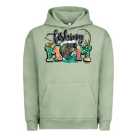Pigment Oil Green fishing mom Urban Hoodie - LillyAllenDesigns