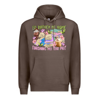 Coffee id rather be home finishing my tbr pile Premium Hoodie - MaliasSmallBusiness