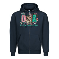 Navy qma qualified medical aide Zipper Hoodie - AdoDesignShop