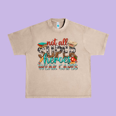 Not All Superheroes Wear Capes With Books Urban Heavy Tee Designed By Texasbilliewilder