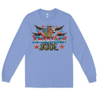 Colony Blue All American dude 4th of July Long Sleeve Tee - CowGirlArtShop