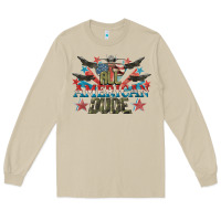 Mushroom All American dude 4th of July Long Sleeve Tee - CowGirlArtShop