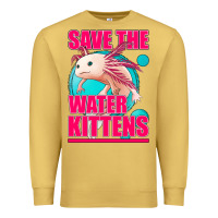 Antique Gold save the water kittens axolotl Premium Sweatshirt - Jasminsmagicworld
