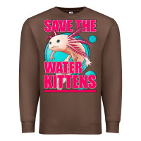 Chestnut save the water kittens axolotl Premium Sweatshirt - Jasminsmagicworld