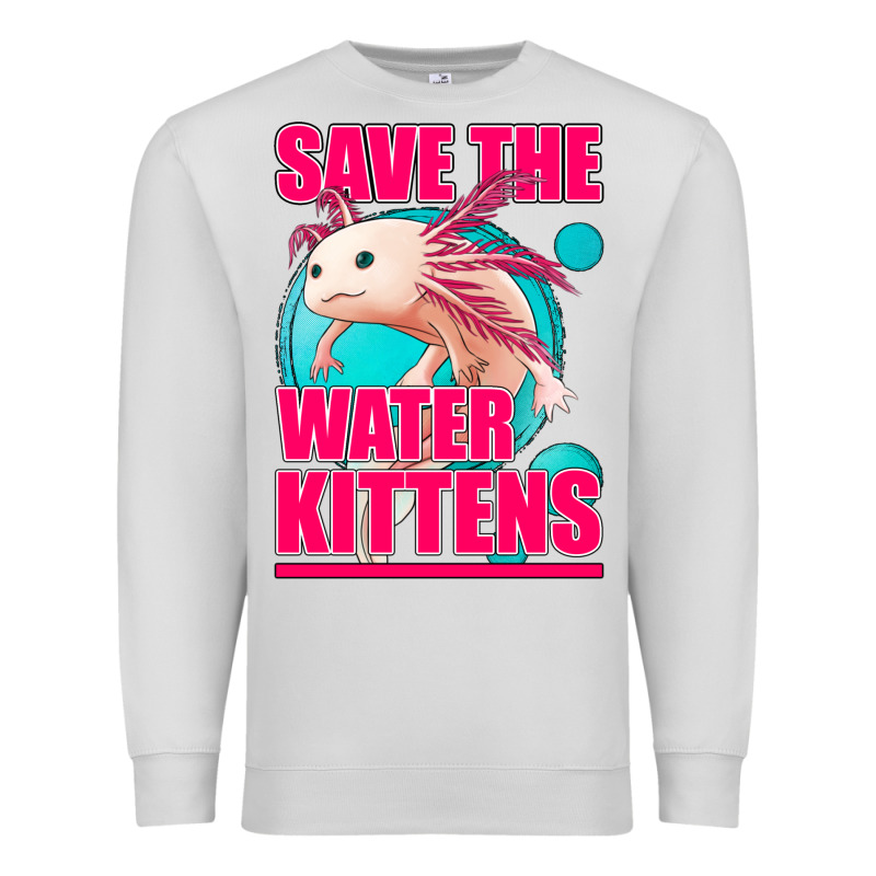 Save The Water Kittens Axolotl Premium Sweatshirt by Jasminsmagicworld | Teevron