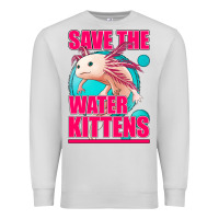 Dove Grey save the water kittens axolotl Premium Sweatshirt - Jasminsmagicworld