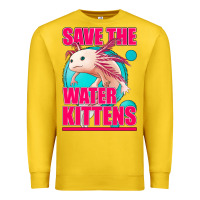 Lemon save the water kittens axolotl Premium Sweatshirt - Jasminsmagicworld