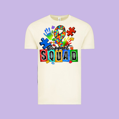 Support Squad Autism Vintage Tee Designed By Zillion Design Studio