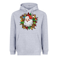 Heather Grey santa claus sunflower Heavyweight Hoodie - Jasminsmagicworld