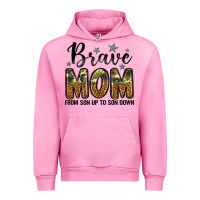 Fuchsia Pink brave mom from son up to son down Urban Hoodie - LillyAllenDesigns