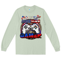 Matcha All American gamer 4th of july Long Sleeve Tee - CowGirlArtShop