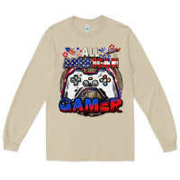 Mushroom All American gamer 4th of july Long Sleeve Tee - CowGirlArtShop
