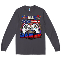 Smoke All American gamer 4th of july Long Sleeve Tee - CowGirlArtShop