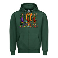 Sports Green our lady of guadalupe happy hallothanksmas Zipper Hoodie - JahusDesignShop