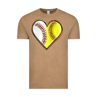 Vintage Coffee baseball and softball heart Vintage Tee - texasbilliewilder