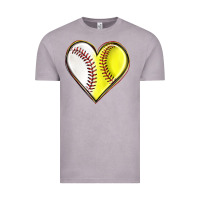 Vintage Zinc baseball and softball heart Vintage Tee - texasbilliewilder
