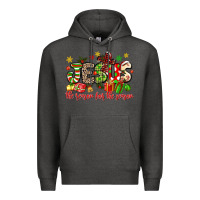 Charcoal Heather jesus the reason for the season Premium Hoodie - MaliasSmallBusiness