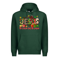Sports Green jesus the reason for the season Premium Hoodie - MaliasSmallBusiness