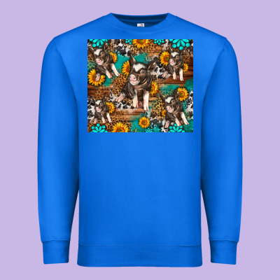 Western Pigs Premium Sweatshirt Designed By Lillyallendesigns