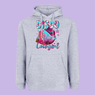 Disco Cowgirl Heavyweight Hoodie Designed By Nancycooperartshop