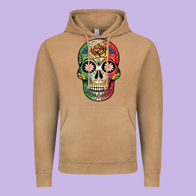 Mexican Skull Vintage Hoodie Designed By Jahusdesignshop