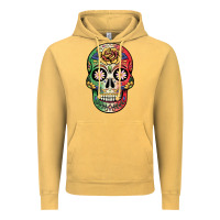 Vintage Mustard mexican skull Vintage Hoodie - JahusDesignShop