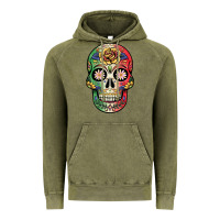 Vintage Olive mexican skull Vintage Hoodie - JahusDesignShop