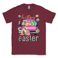 Burgundy Bunny Happy Easter truck Easter Day Classic Tee - Neo Western