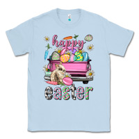 Dusty Blue Bunny Happy Easter truck Easter Day Classic Tee - Neo Western