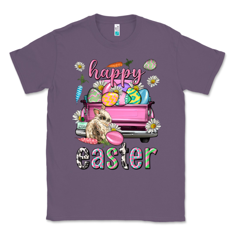 Bunny Happy Easter Truck Easter Day Classic Tee by Neo Western | Teevron