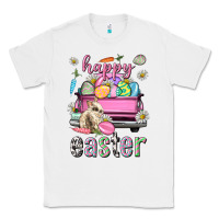 White Bunny Happy Easter truck Easter Day Classic Tee - Neo Western