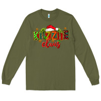 Army Green Christmas kizzie claus Long Sleeve Tee - FaDigitalArtStudio