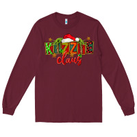 Burgundy Christmas kizzie claus Long Sleeve Tee - FaDigitalArtStudio